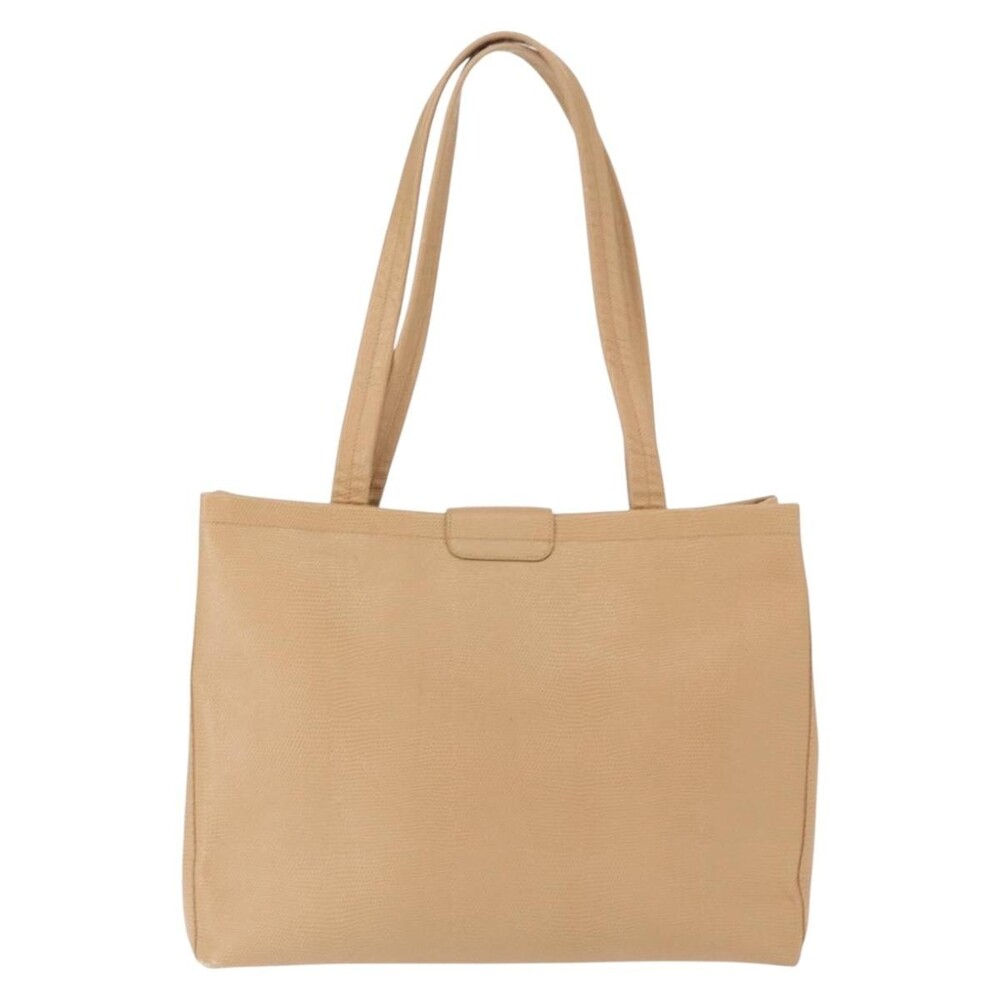 Salvatore Ferragamo Leather Vara Tote Bag Beige
